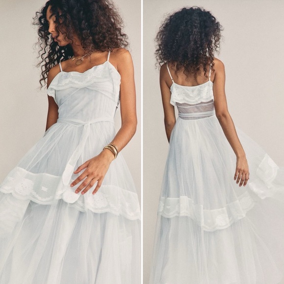 LoveShackFancy Dresses & Skirts - NWT LOVESHACKFANCY Avianna Antique Gown White Size 2 Silk